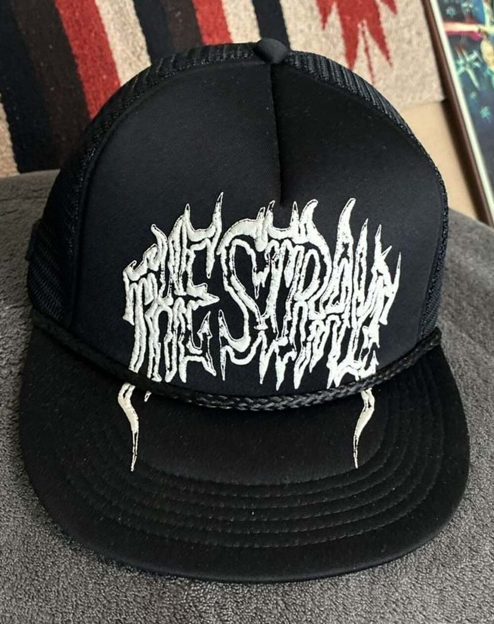 Straye Metal Trucker Black Adjustable Snapback Hat